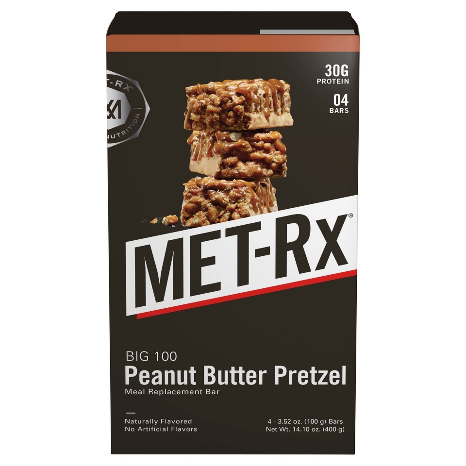 MET Rx BIG 100 COLOSSAL Meal Replacement Bar   Peanut Butter Pretzel