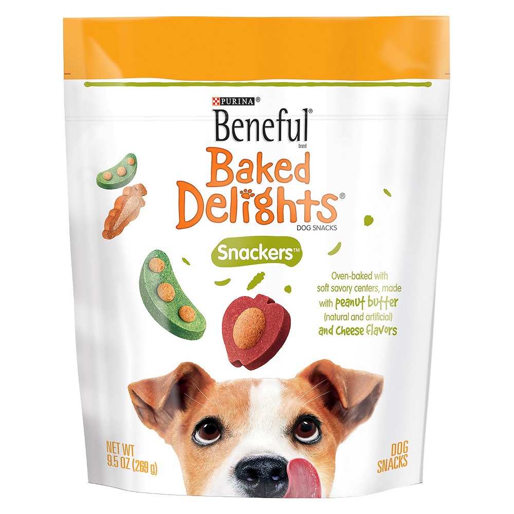 UPC 017800165433 product image for Purina Beneful Baked Delights Snackers Peanut Butter & Cheese 9.5oz | upcitemdb.com