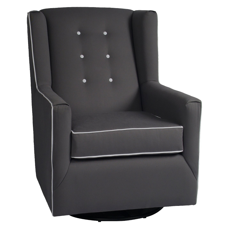 Glider Little Castle Custom Upholstered Crown Charleston Swivel Glider