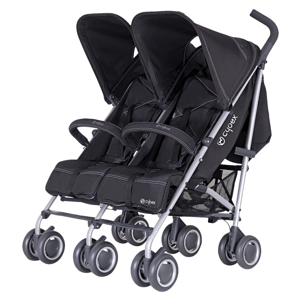 Pure Black Twinyx Double Stroller