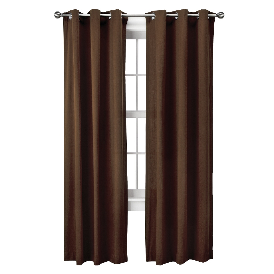 Threshold Grayson Grommet Window Panel Pair   Brown (42x84)