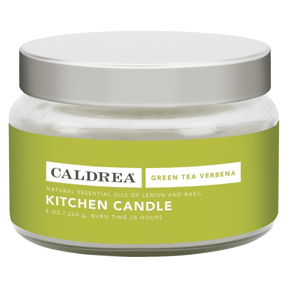 Caldrea 8 Ounce Green Tea Verbena Kitchen Candle