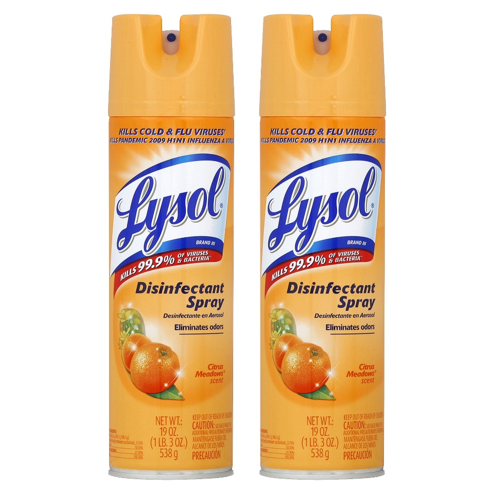 LYSOL Disinfectant Spray   CIRUS MEADOWS, 19 Ounces, 2 Pack
