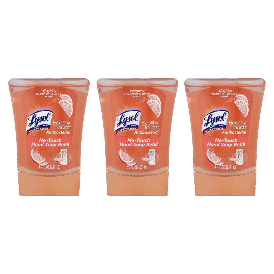 LYSOL Healthy Touch No Touch Hand Soap System   GRAPEFRUIT, 8.5 Ounces, 3 Pack