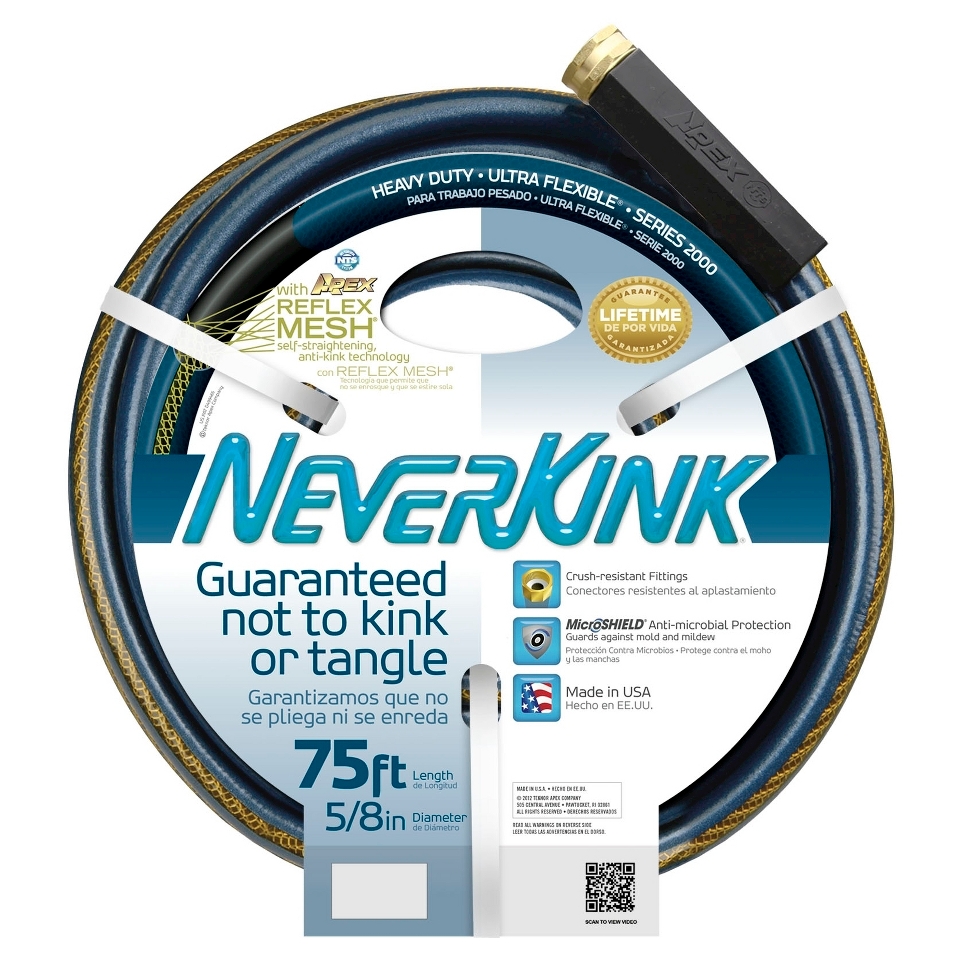 Apex Neverkink Heavy Duty Garden Hose Blue 50