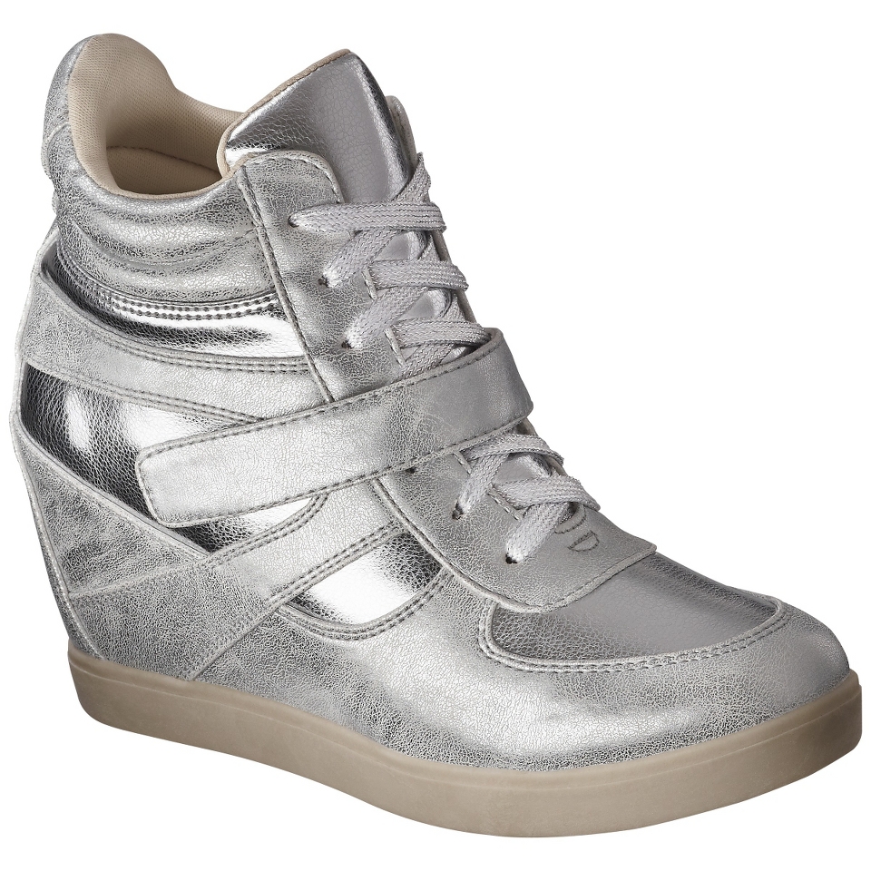 Womens Xhilaration Shayenne High Top   Silver 5.5