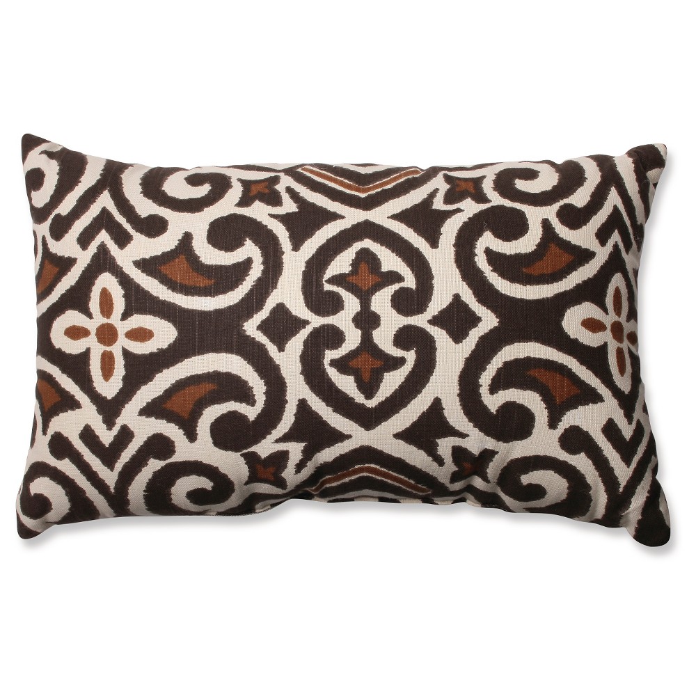 UPC 751379475172 product image for Damask Rectangular Toss Pillow - Brown/Beige (11.5x18.5