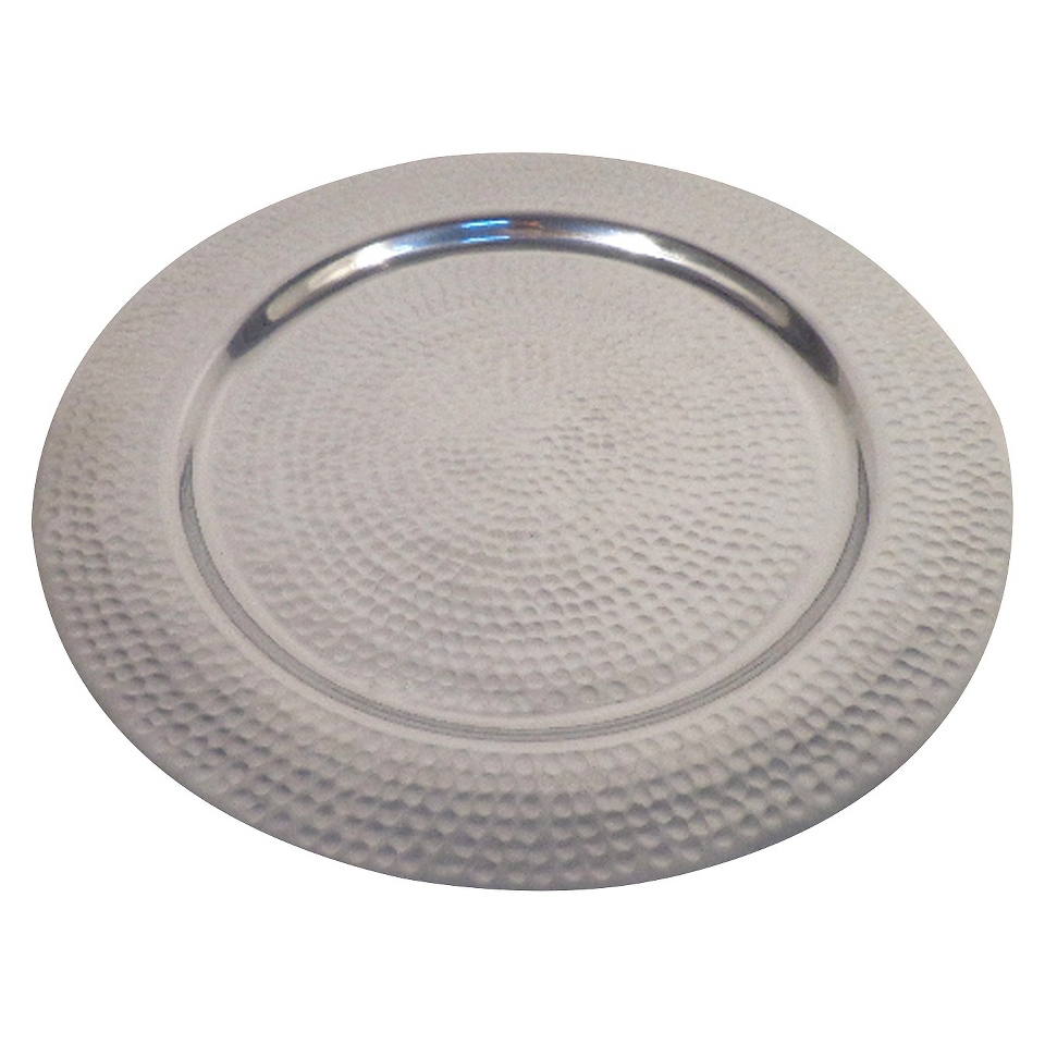 Threshold Hammered Metal Round Serving Tray