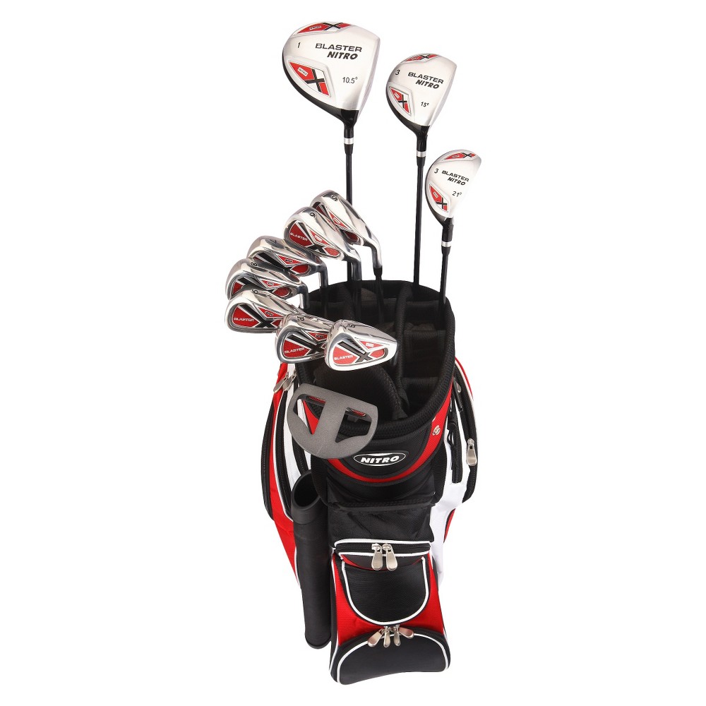 Nitro Golf Blaster Mens 15pc Golf Club Set - Black/Red