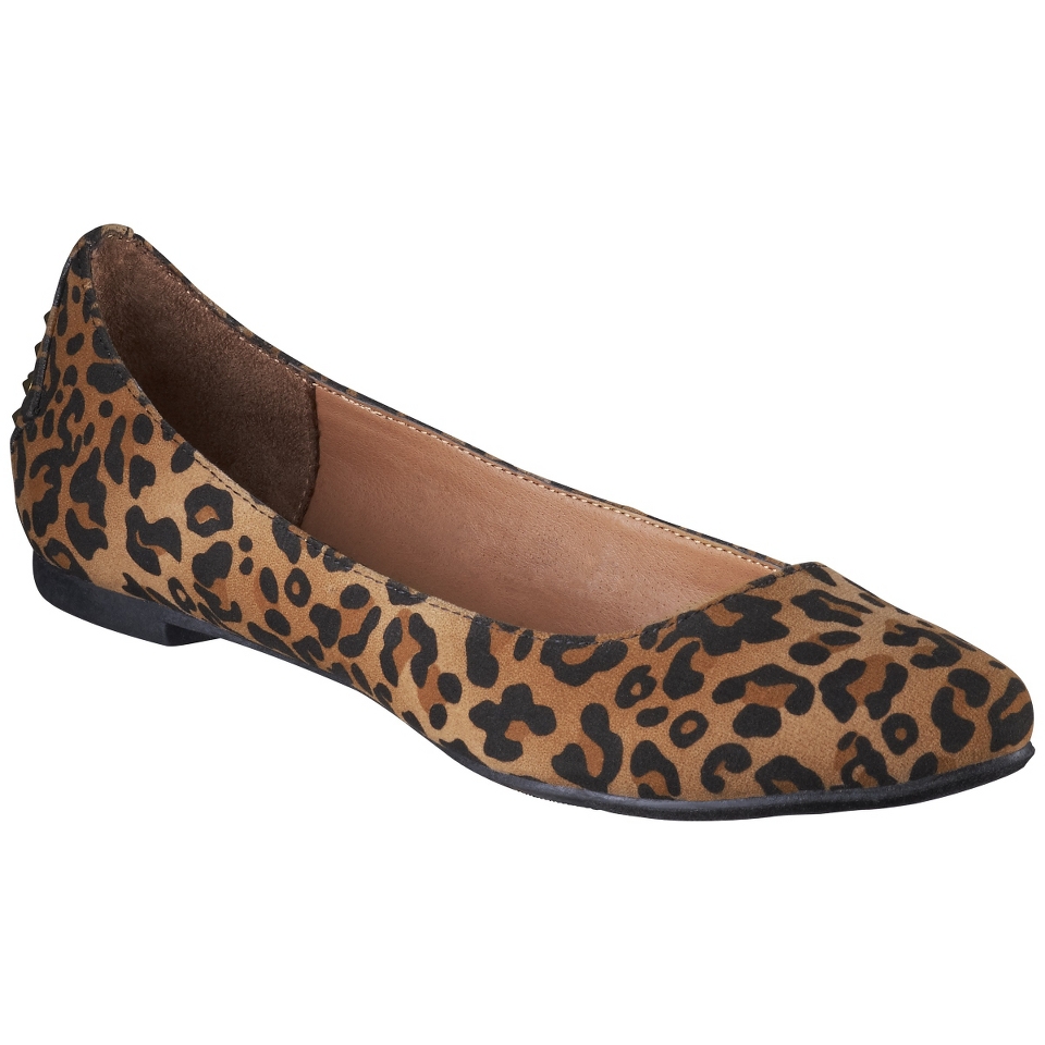 Womens Mossimo Vikki Pointed Toe Ballet Flats   Animal Print 8.5