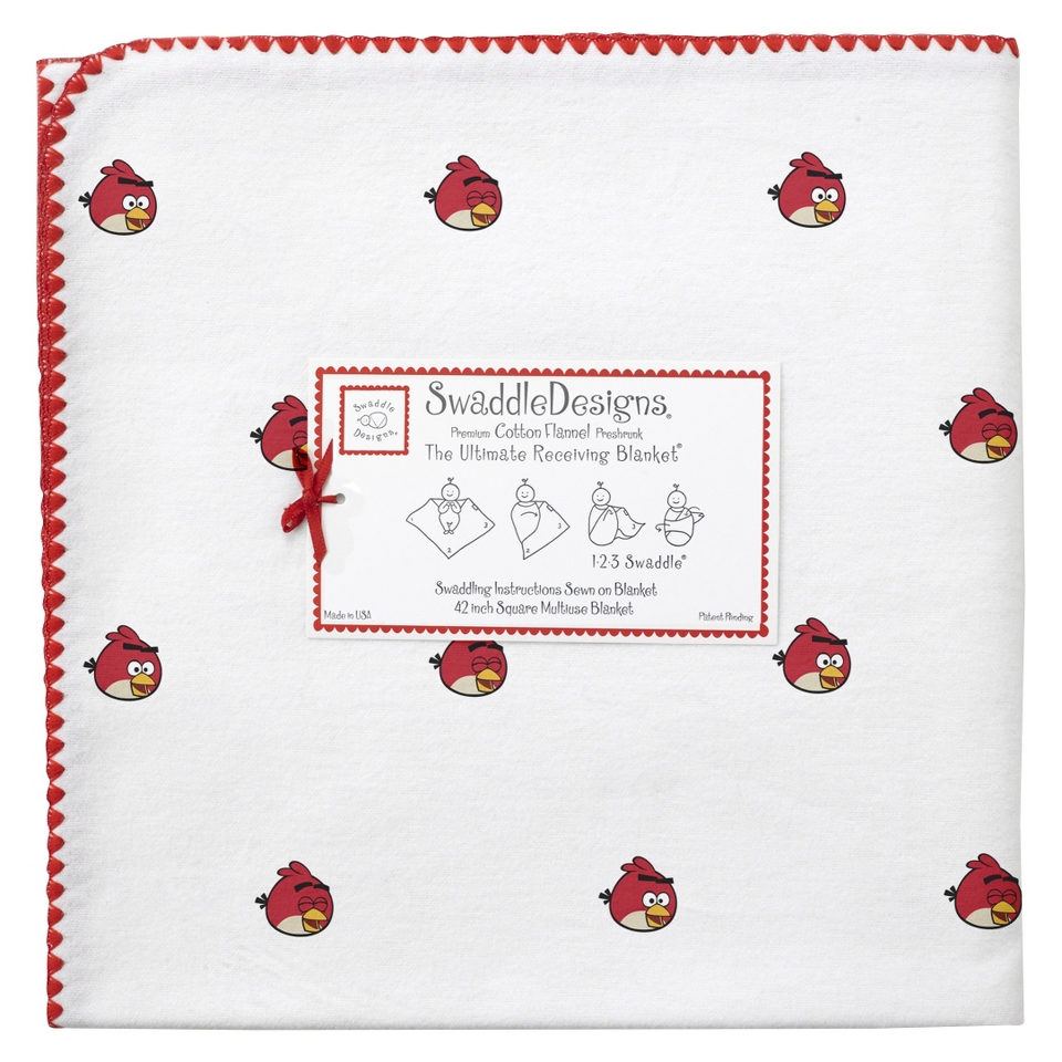 Swaddle Designs Angry Birds Ultimate Receiving Blanket   Red Bird