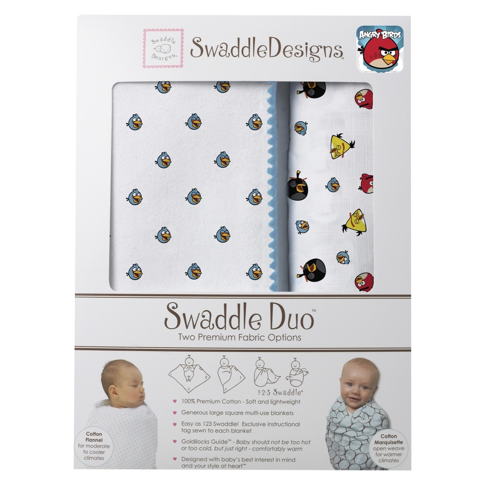 Swaddle Designs Angry Birds Baby SwaddleDuo   Blue Bird