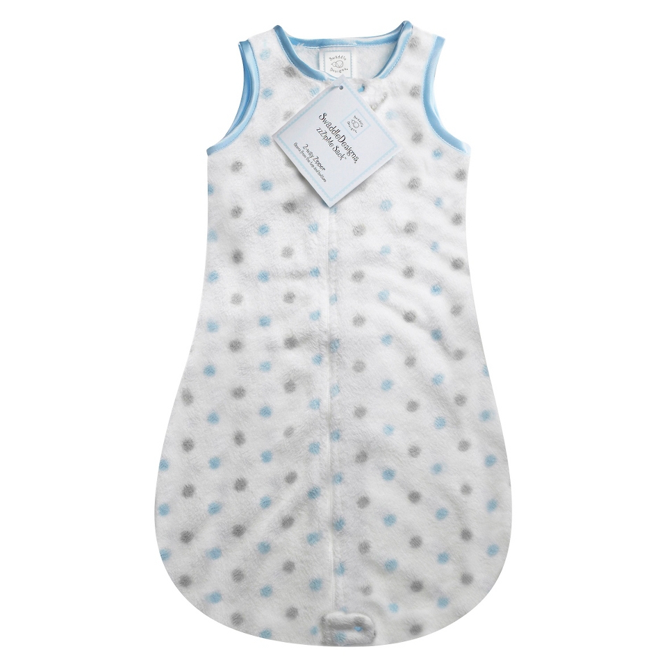 Swaddle Designs Fuzzy Baby Lovie   Turquoise Puff Circles