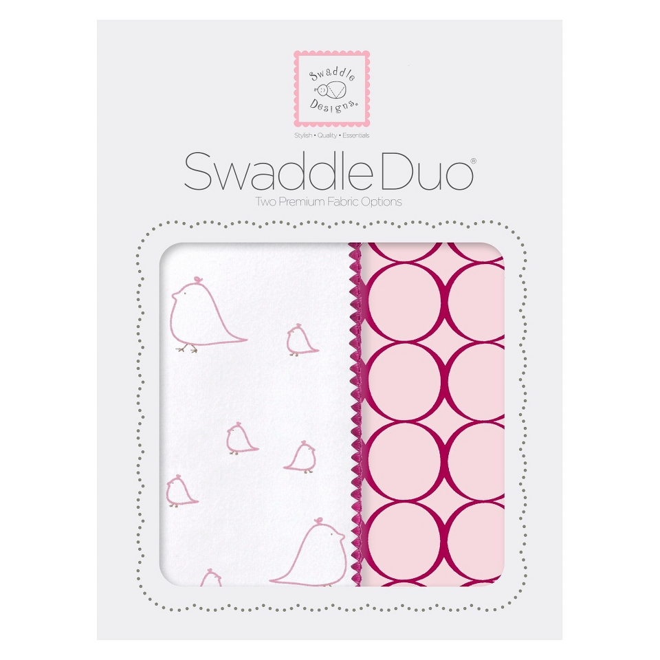 Swaddle Designs Chickies SwaddleDuo 2pk   Pink Mod Circles