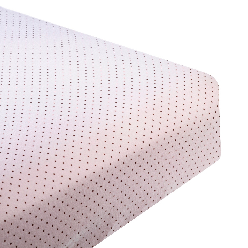 Swaddle Designs Fitted Crib Sheet   Pink with Brown Mod Dots