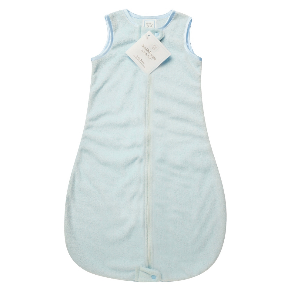 Swaddle Designs Baby Velvet zzZipMe Sack   Pastel Blue 3mo 6mo