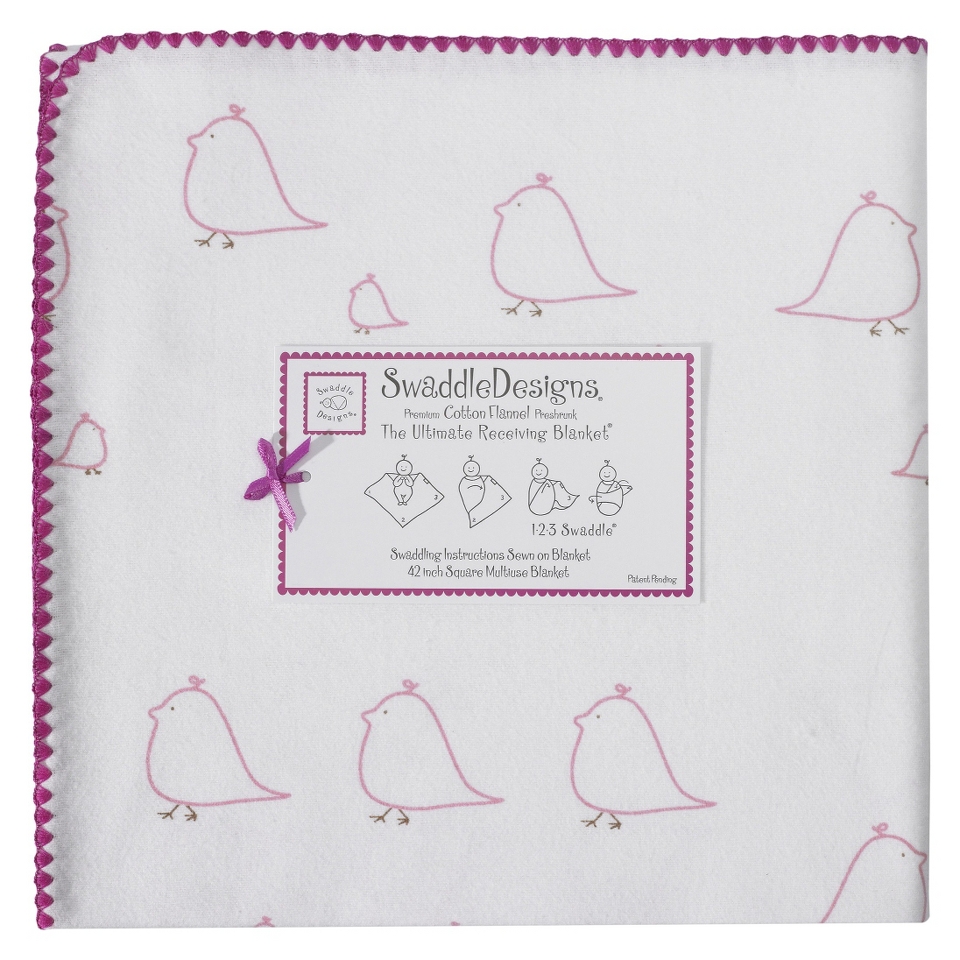 Swaddle Designs Ultimate Receiving Blanket   Pink Chickies