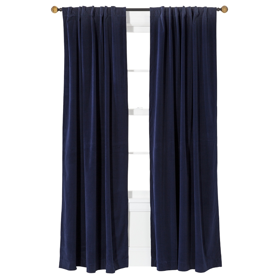 Threshold Velvet Light Block Window Panel   Navy Blue (50x84)