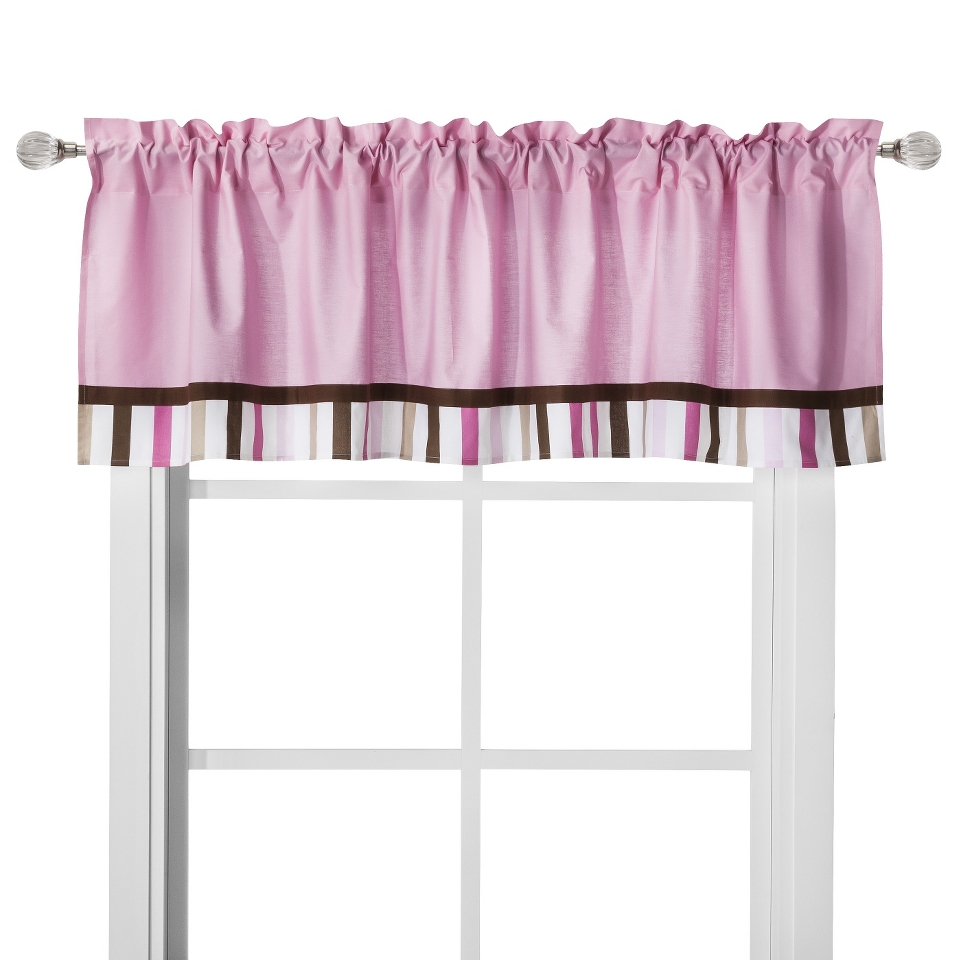 Bacati mddts/Strps Pink Valance