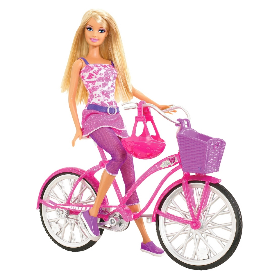 Barbie Glam Bike Doll and Bicycle Gift Set