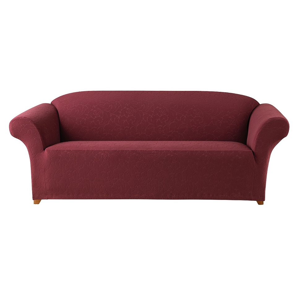 Sure Fit Stretch Elizabeth Sofa Slipcover   Wine