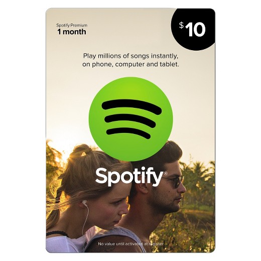 Spotify 10 Gift Card