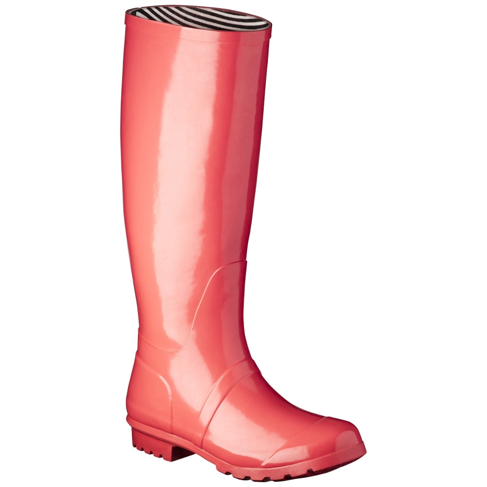 Womens Classic Knee High Rain Boot   Coral 8