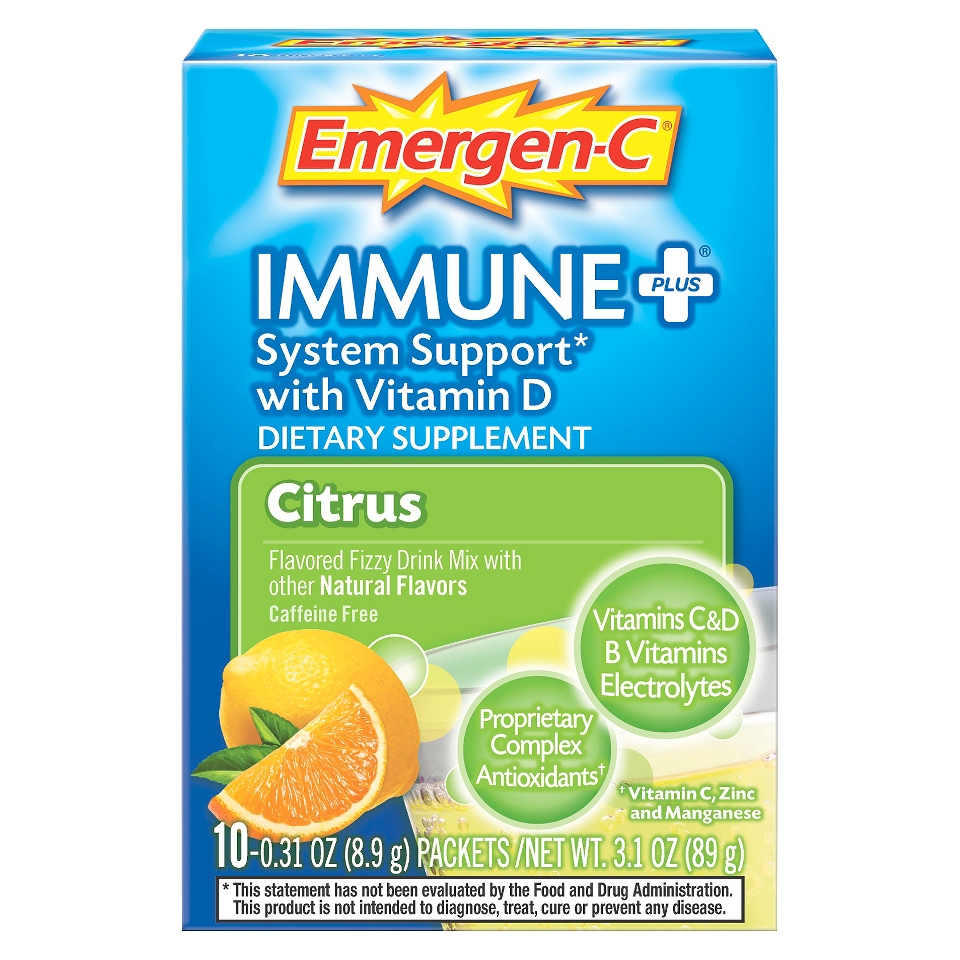 Emergen C Immune System Support with Vitamin D Dietary Supplement Packets   10
