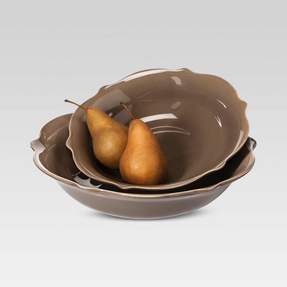 Threshold Wellsbridge Serving Bowl Set   Mocha