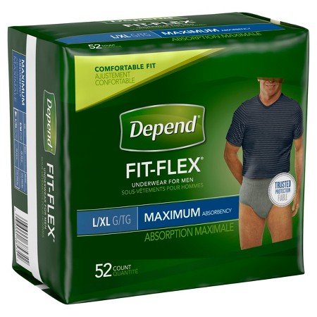 Depend Large and Extra Large Underwear for Men - 52 Count : Target