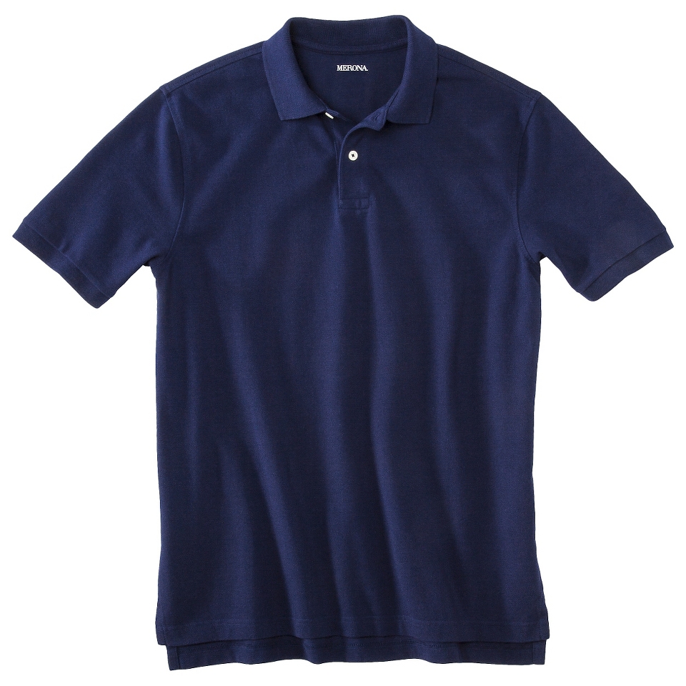 Mens Classic Fit Polo Shirt Navy Blue Vyg LT
