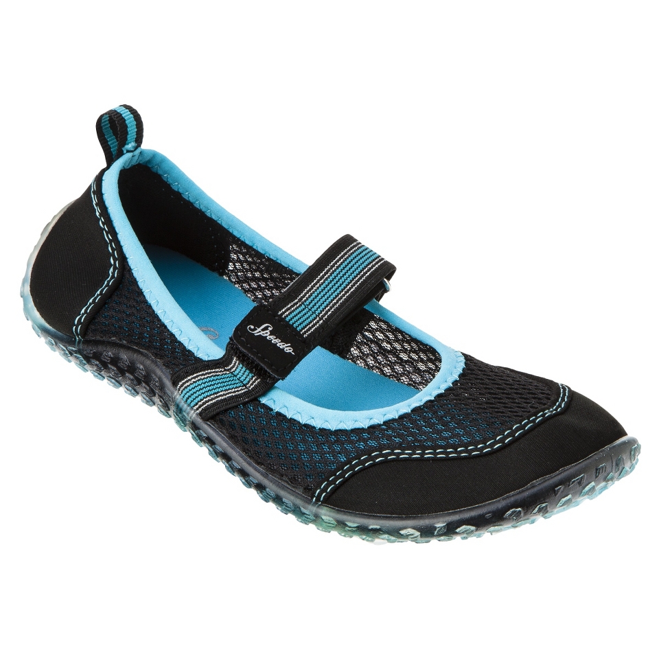 Speedo Jr. Girls Beachrunner Black/Aqua   Medium