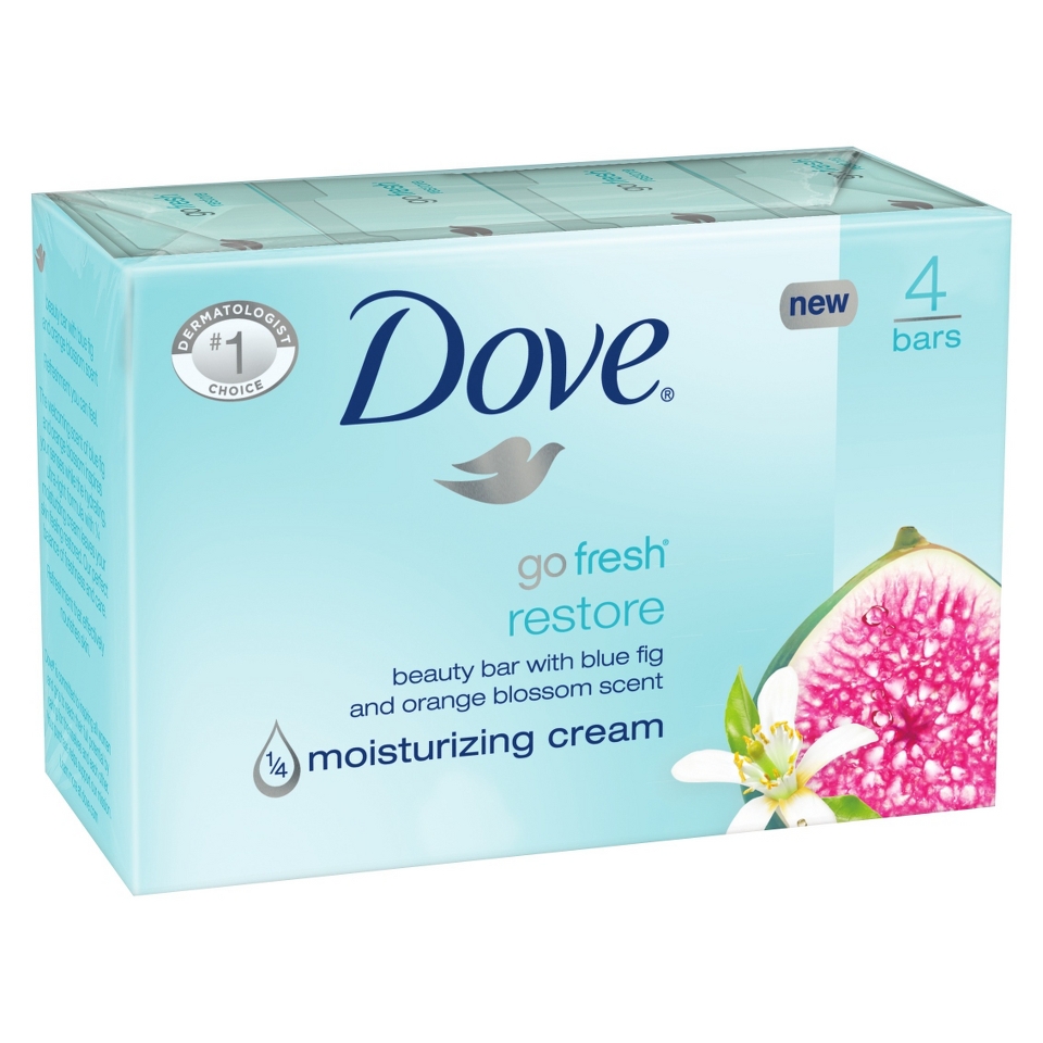 Dove Blue Fig & Orange Blossom Bar Soap   4 Bars