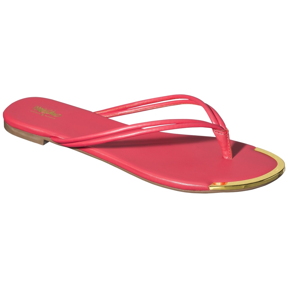 Womens Mossimo Lena Metal Toe Flip Flop   Coral Blossom 5 6