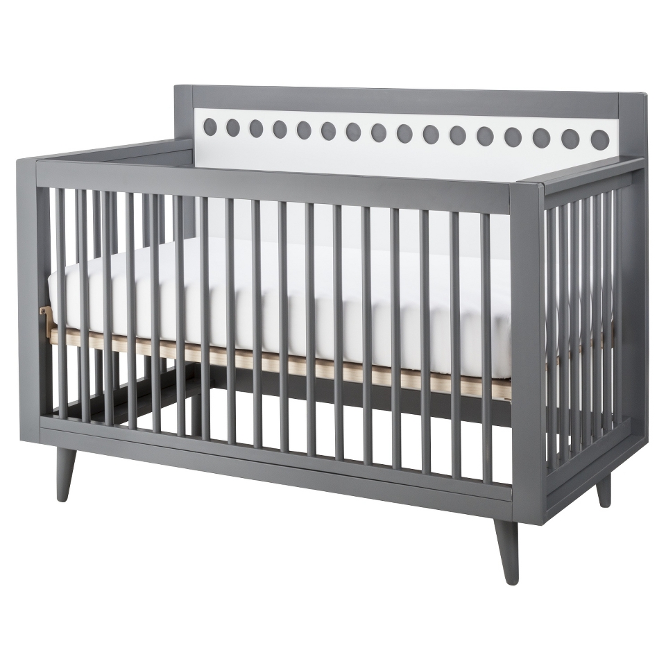 Stork Craft Bayshore 3 in 1 Convertible Crib   Grey/White