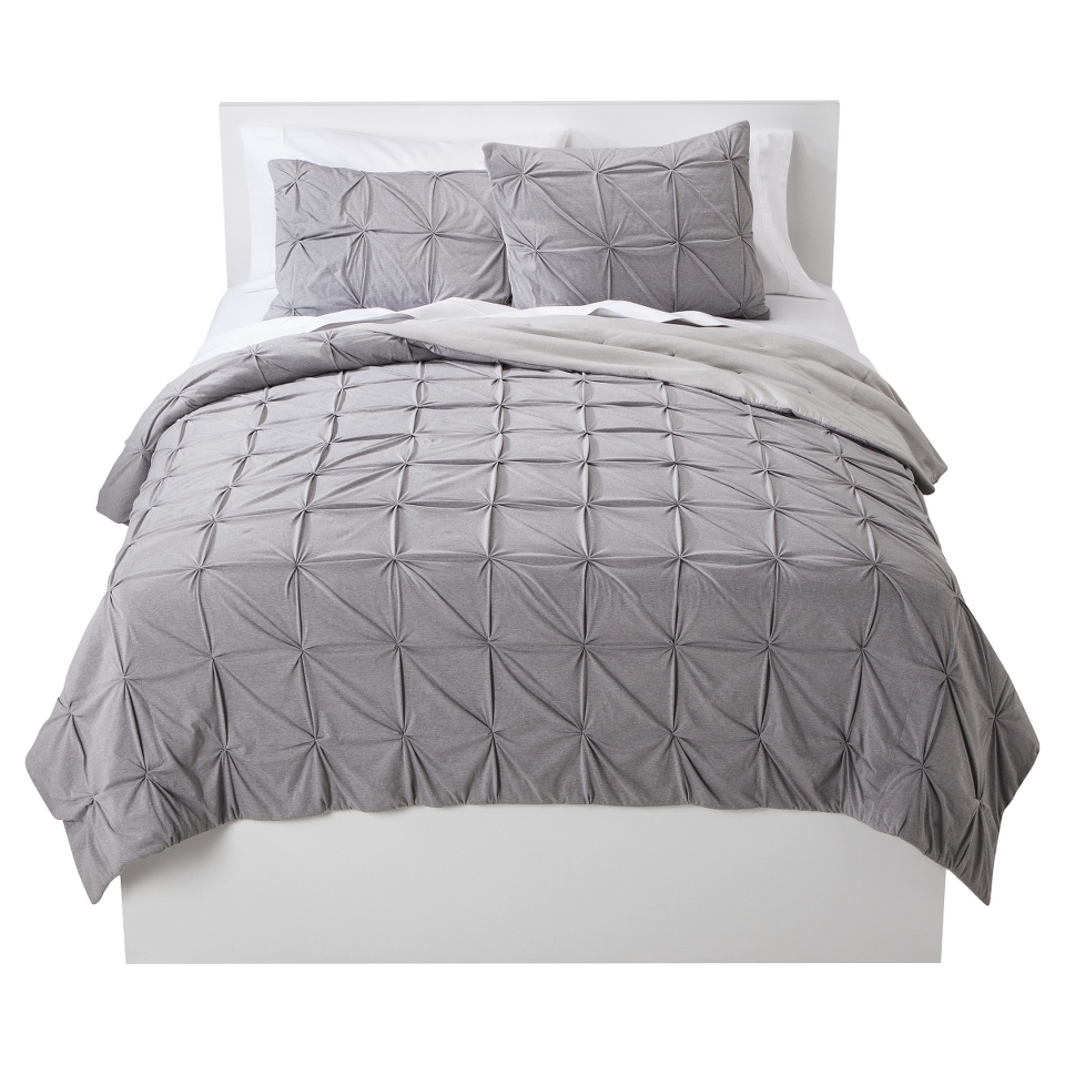 Room Essentials Jersey Reversible Quilt   Gray (Full/Queen)