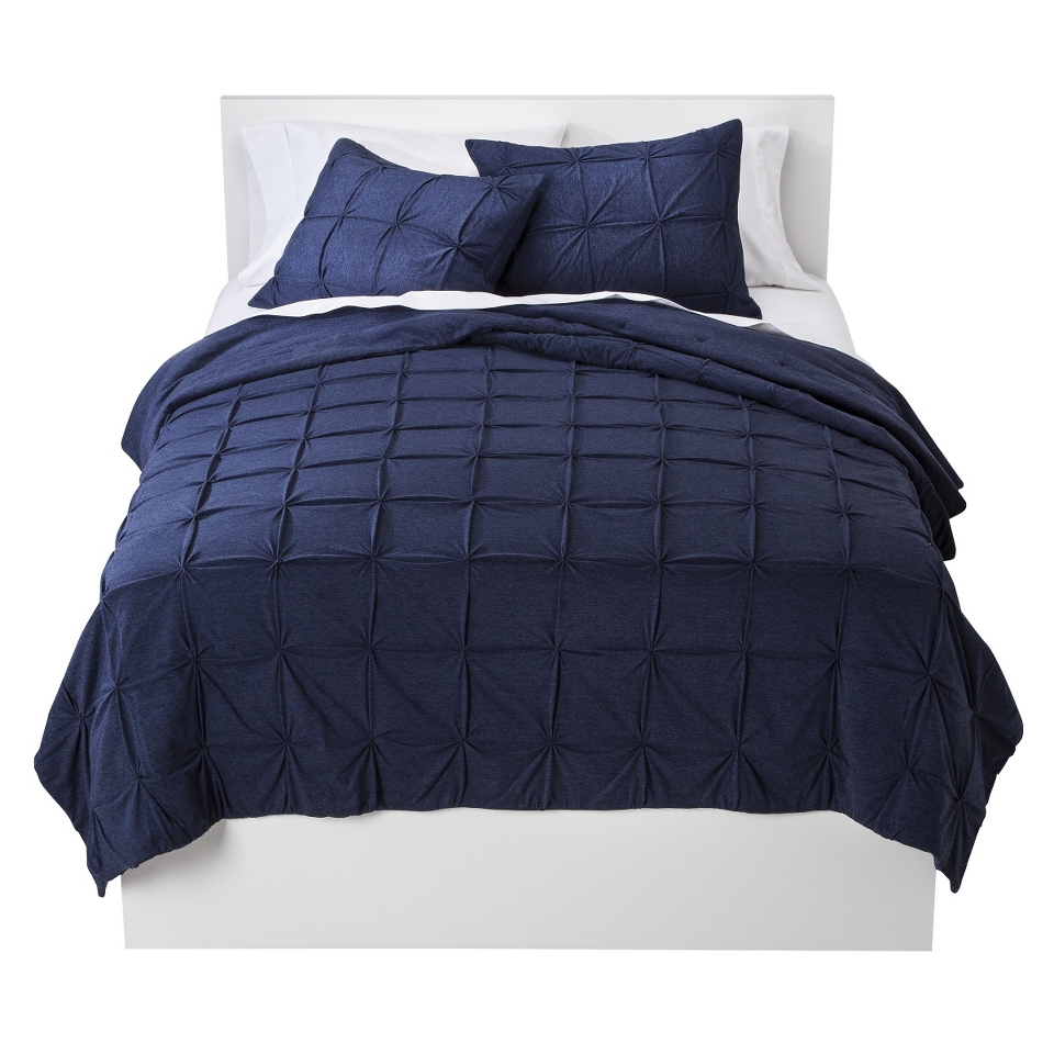 Room Essentials Jersey Reversible Quilt   Blue (Full/Queen)