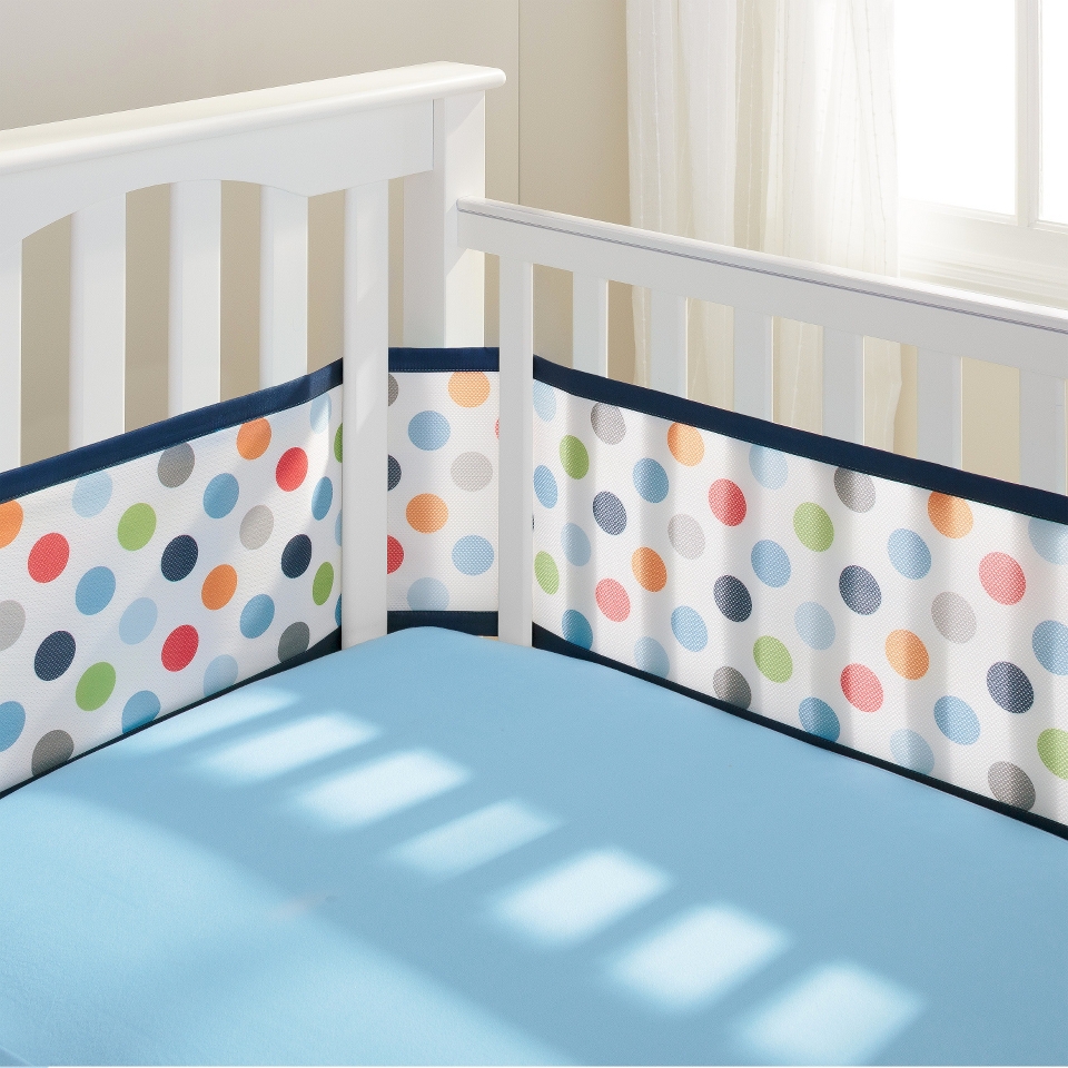 Breathable Mesh Crib Liner by BreathableBaby   Blue Dot