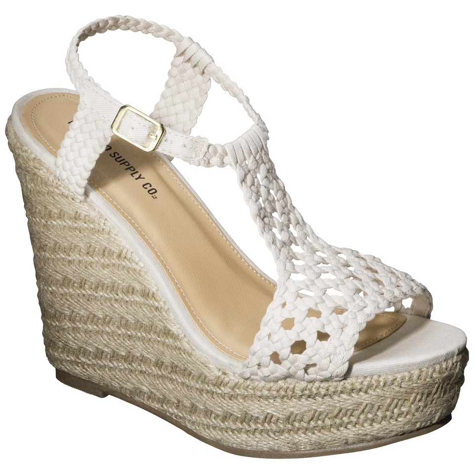 Womens Mossimo Supply Co. Waneta Macram� Wedge Sandal   Natural 10