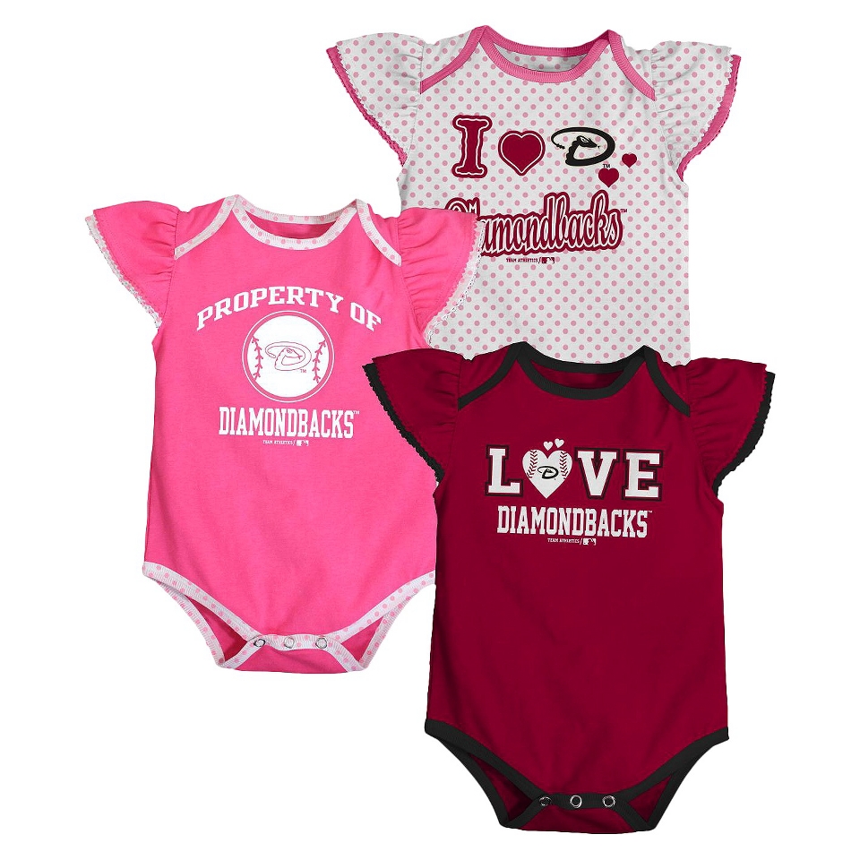 MLB Girls 3 Pack BODYSUIT Dmnd 3 6M