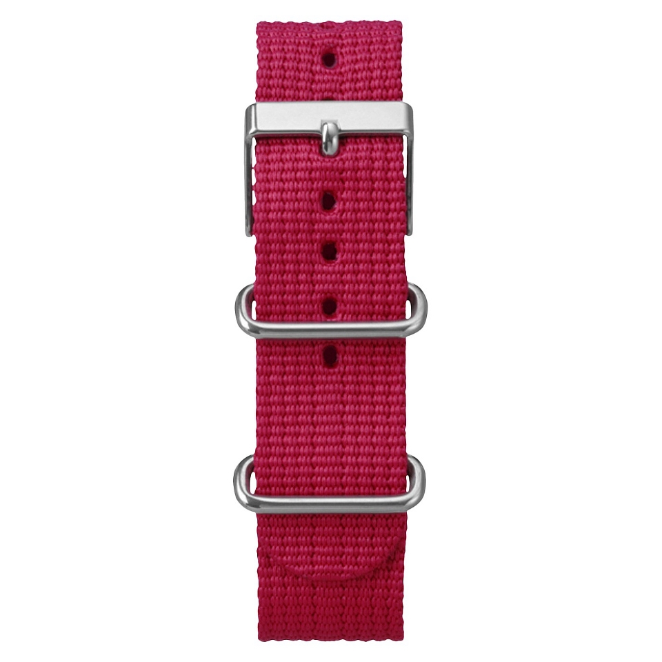 Timex Weekender Full Size Slip Thru Replacement Canvas Solid 20mm Strap   Red  