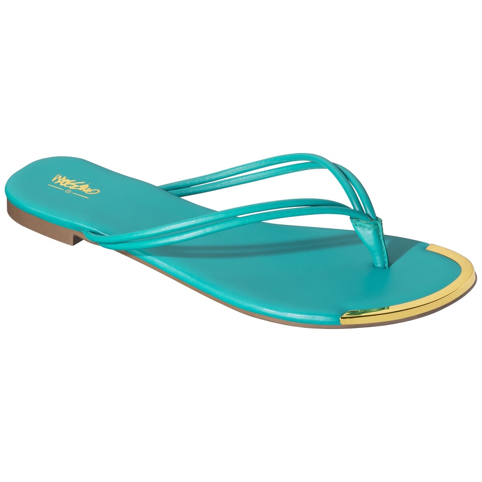 Womens Mossimo Lena Metal Toe Flip Flop   Mint 5 6