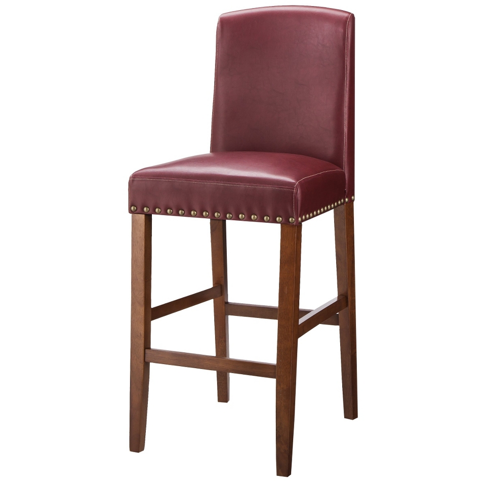 Barstool Threshold Lennox Nailhead Bar Stool   Red