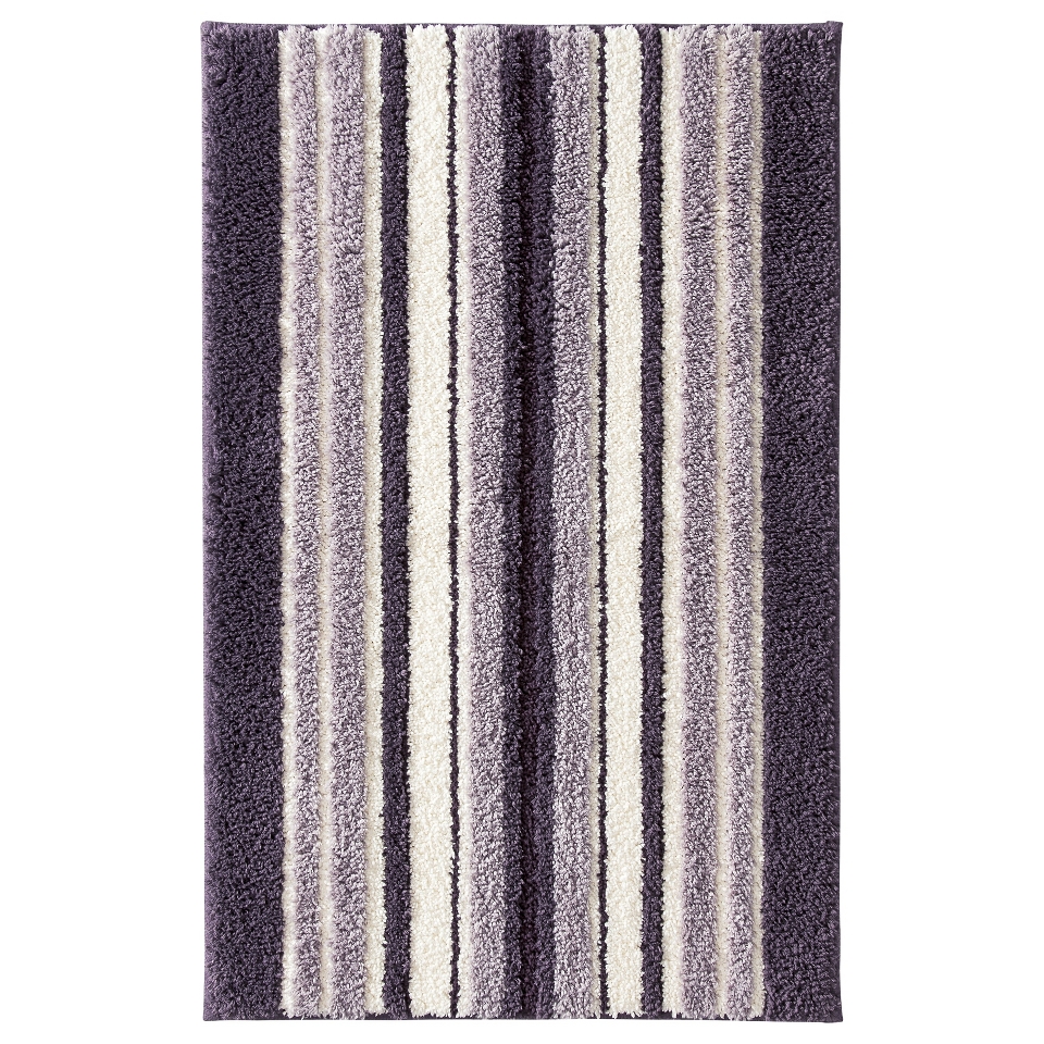 Threshold Performance Striped Bath Rug Lavender