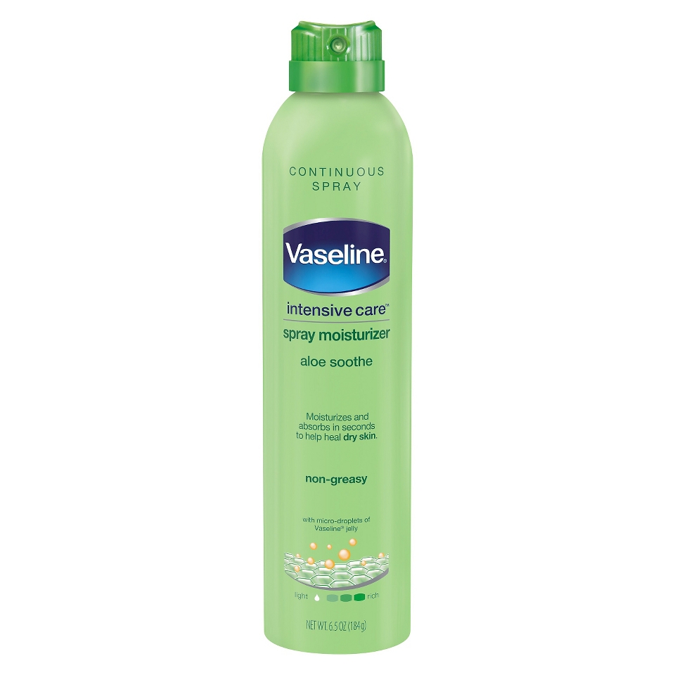 Vaseline Spray & Go Moisturizer Aloe Fresh   6.5 oz