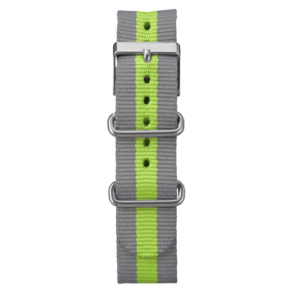Timex Weekender Full Size Slip Thru Replacement 20mm Strap   Grey/Green  