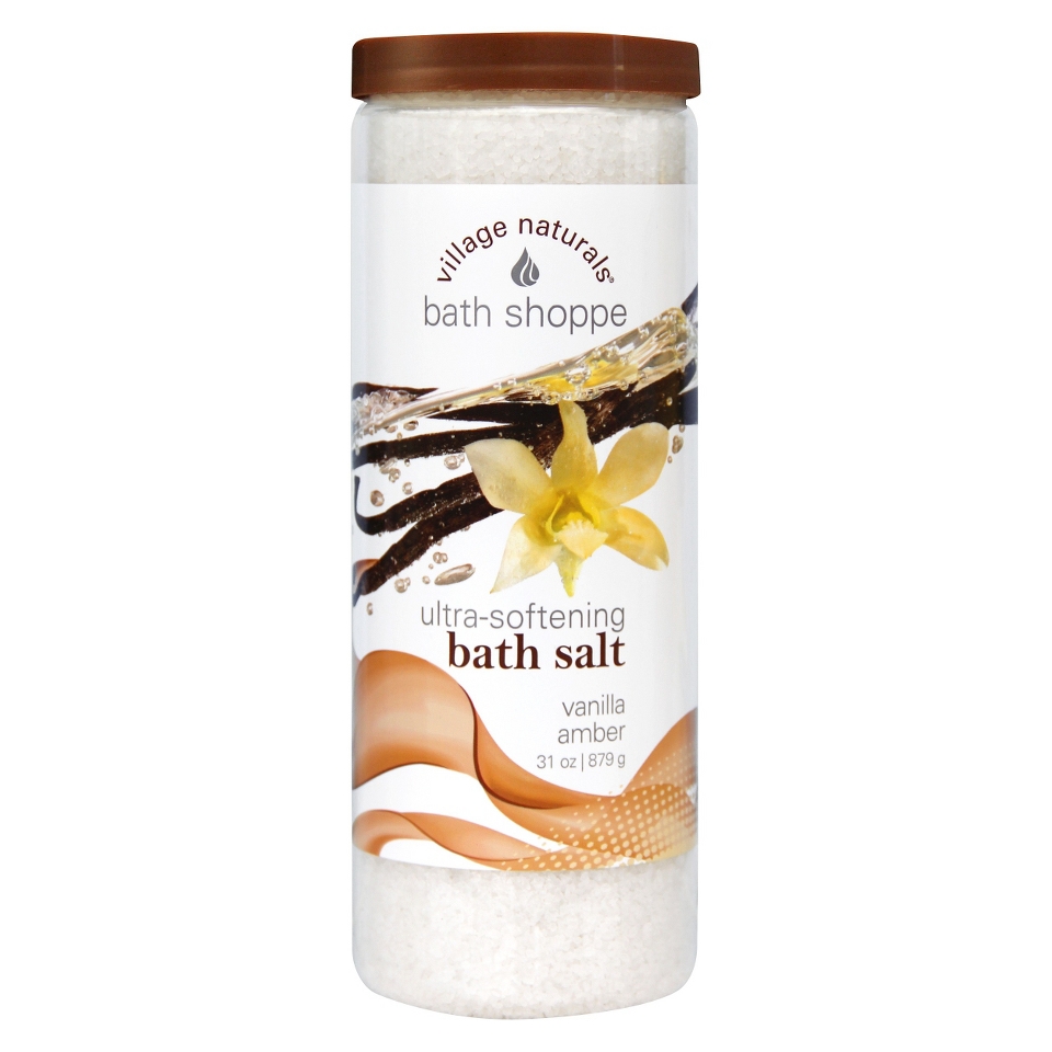 Village Naturals Ultra Softening Bath Salt   Vanilla Amber (31 oz)