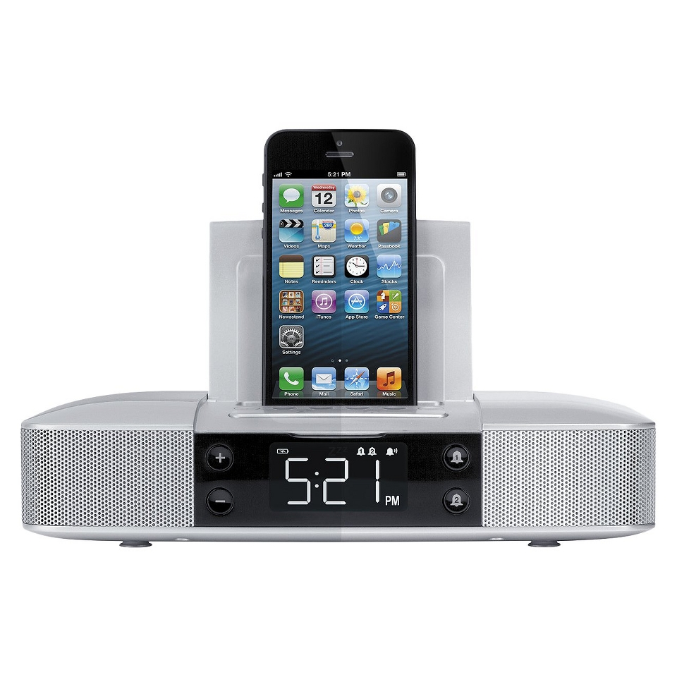 Capello Clock Radio with Lightning Connector   Silver (Ci210)