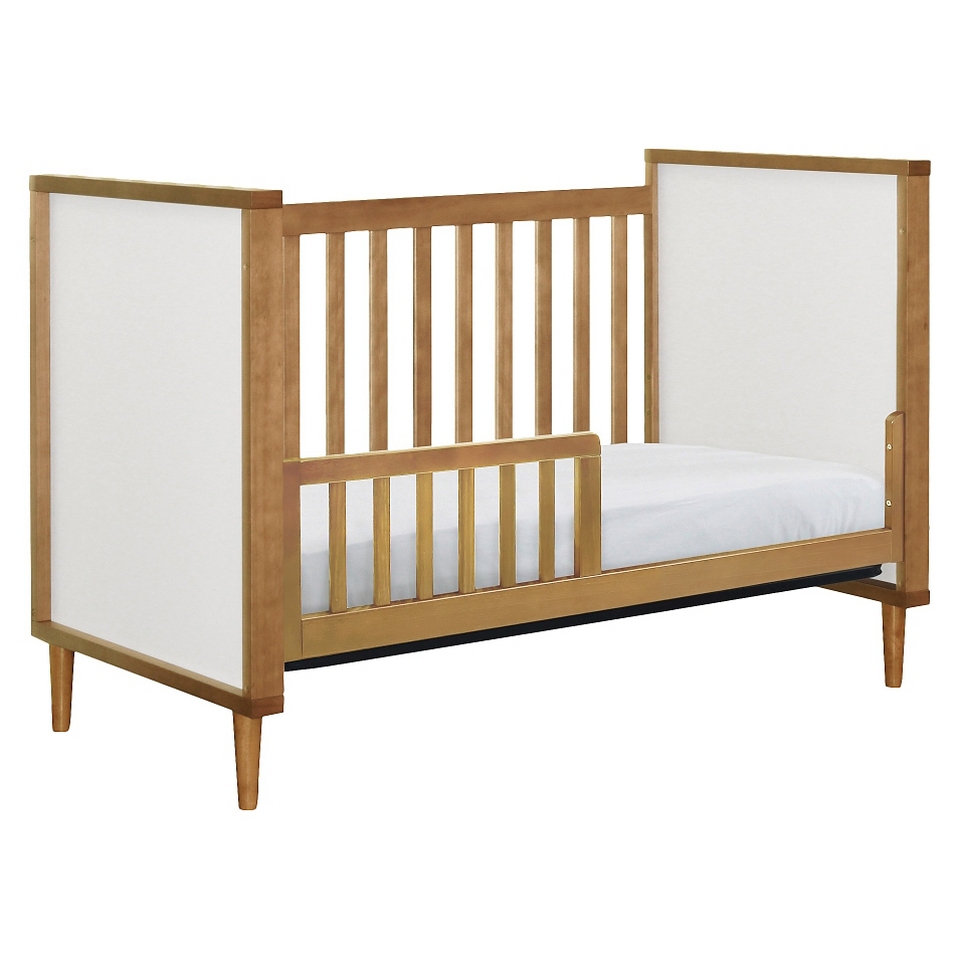 Skip 3 in 1 Convertible Crib with Toddler Rail   Chestnut