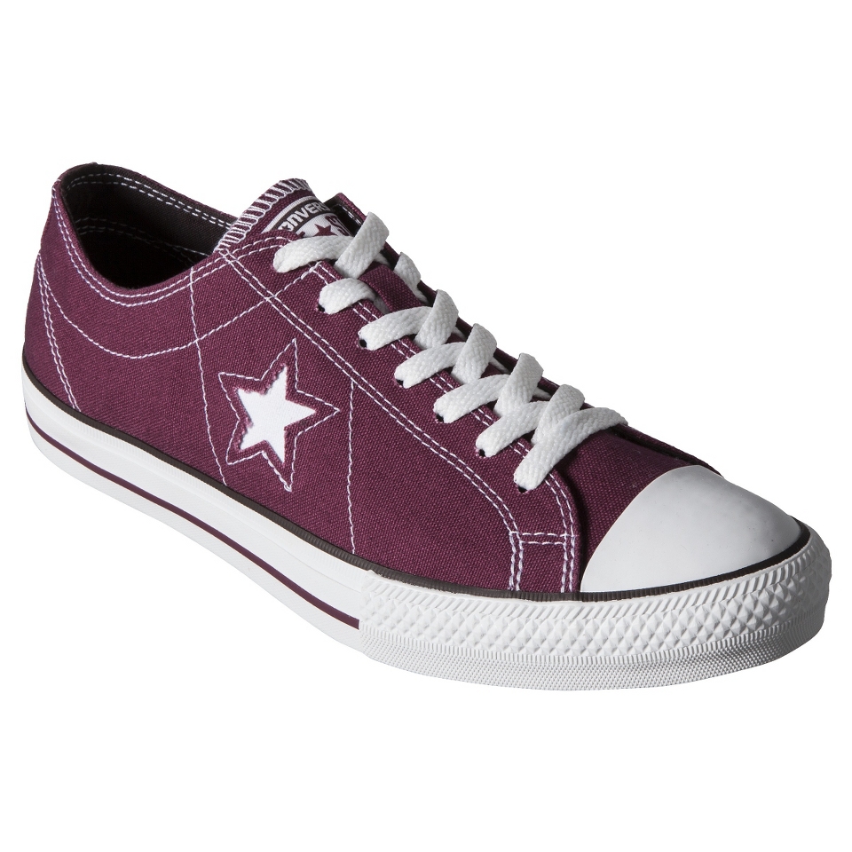 Mens Converse One Star Lowtop Sneaker   Burgundy 7.5